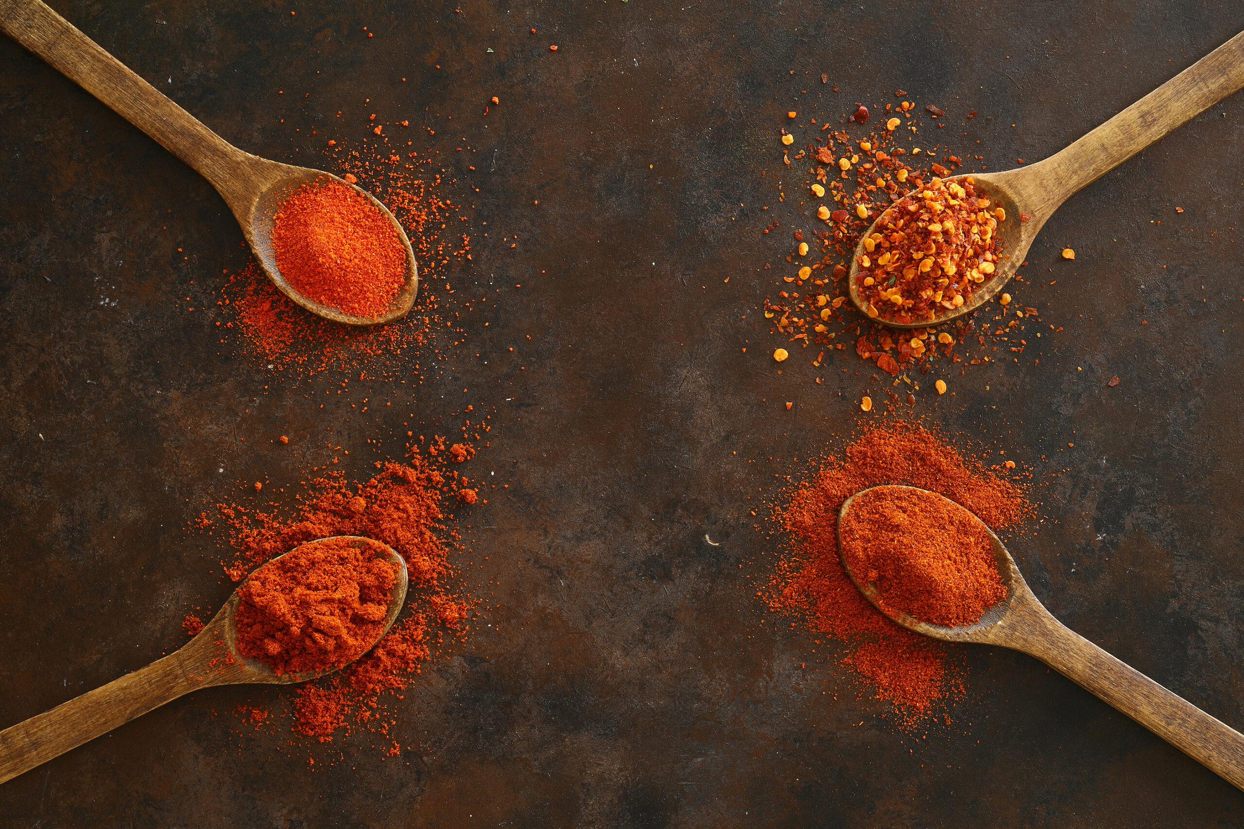 Spicy spices used in hot sauce.