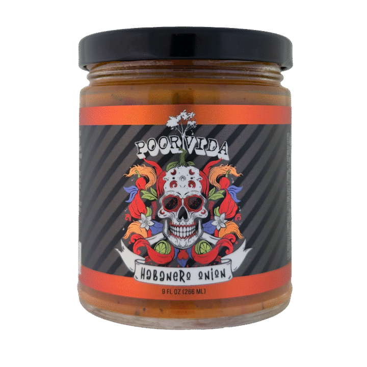 Poor Vida Hot Sauce - Habanero Onion Salsa